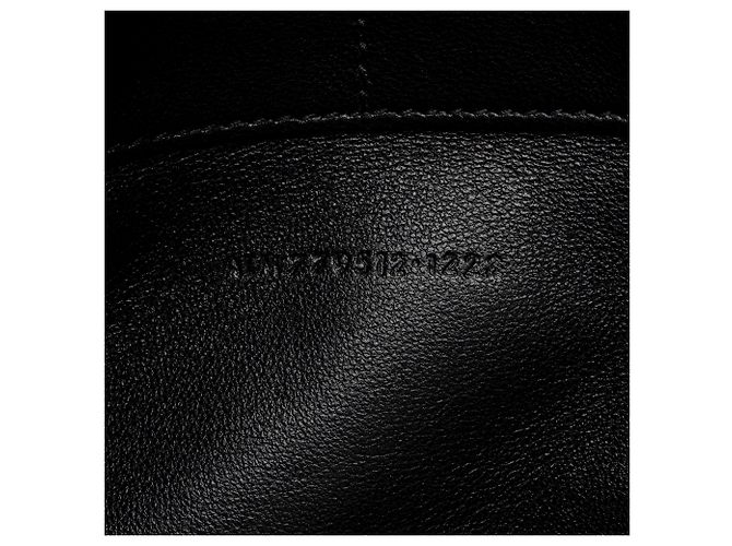 Pochette imbottita Saint Laurent in agnello con logo Nero - vista 5