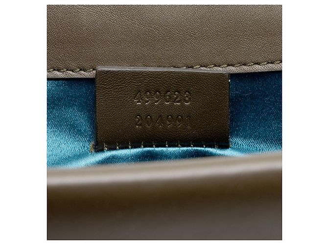 Borsa a tracolla Gucci GG Velvet Crystal Dionysus Medium E/W Marrone - vue 6