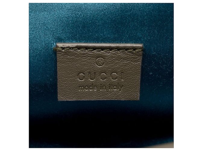 Borsa a tracolla Gucci GG Velvet Crystal Dionysus Medium E/W Marrone - vue 8