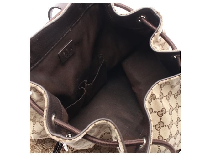 Zaino Gucci GG Canvas Marrone Beige - vista 3