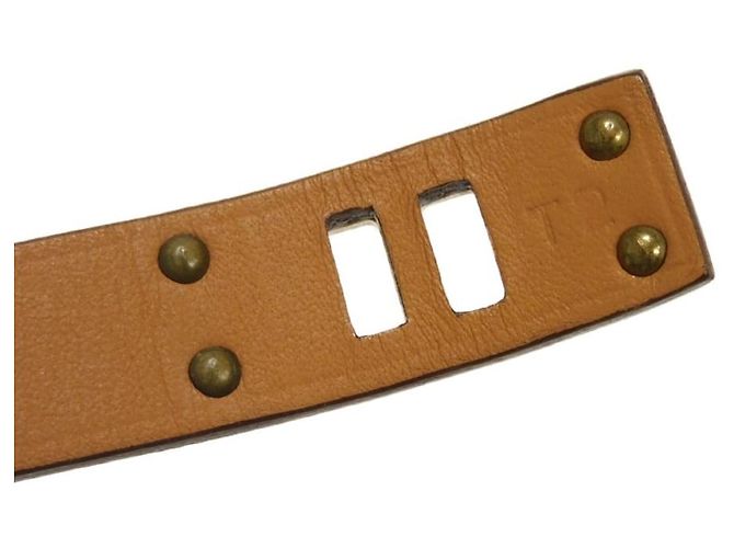 Hermès Pulsera Hermes As de Coeur Swift Castaño - vista 10