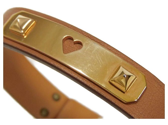 Hermès Pulsera Hermes As de Coeur Swift Castaño - vista 5