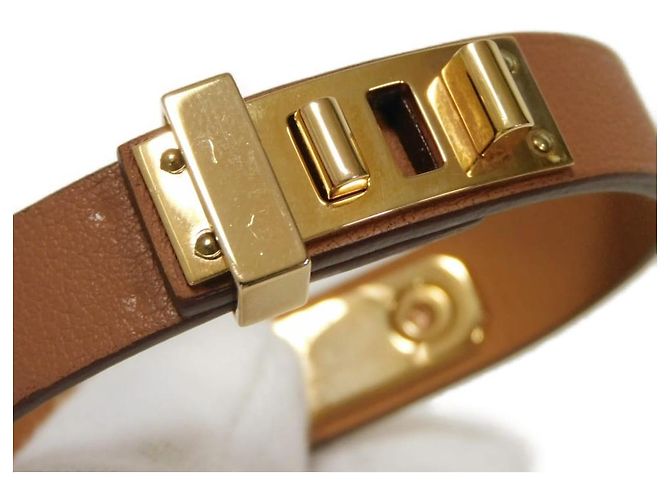 Hermès Pulsera Hermes As de Coeur Swift Castaño - vista 7