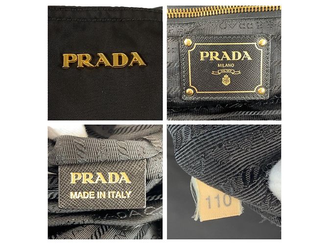 Borsa tote 2way in nylon Tessuto Teddy Bear e pelle Prada Nero - vista 3