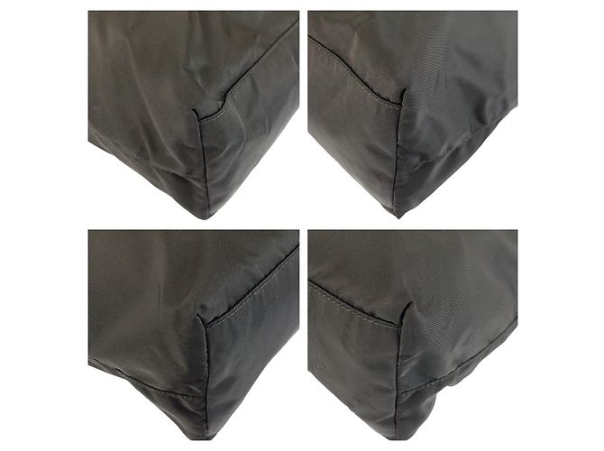 Borsa tote 2way in nylon Tessuto Teddy Bear e pelle Prada Nero - vista 4