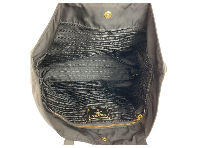 Borsa tote 2way in nylon Tessuto Teddy Bear e pelle Prada Nero - vista 8