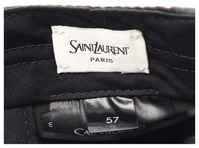 Yves Saint Laurent Saint Laurent Paris Y Varsity Baumwollkappe Schwarz - Ansicht 4
