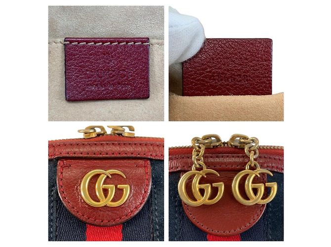 Borsa a tracolla in pelle Gucci Ophidia Blu - vista 3