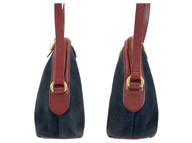 Borsa a tracolla in pelle Gucci Ophidia Blu - vista 7