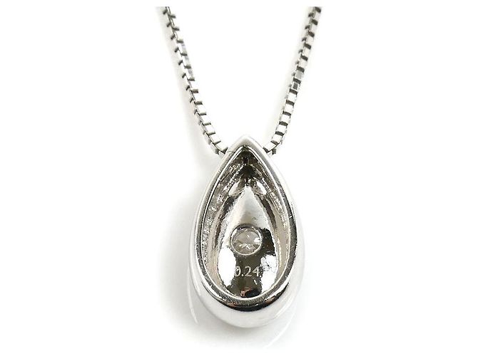 Collana Tasaki in oro bianco Au750 e diamanti Argento Metallico - vista 3