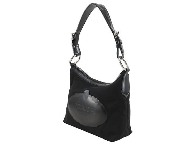 Prada Nylon Schultertasche Schwarz - Ansicht 2