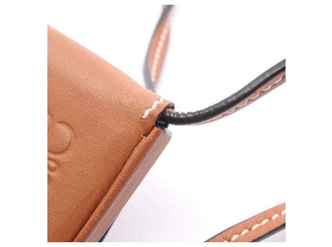 Mini borsa a tracolla in pelle Loewe Anagram Heel Pouch Marrone - vista 7