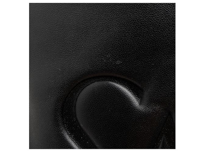 Saint Laurent Puffed Leather Logo Shopping Tote Schwarz - Ansicht 10
