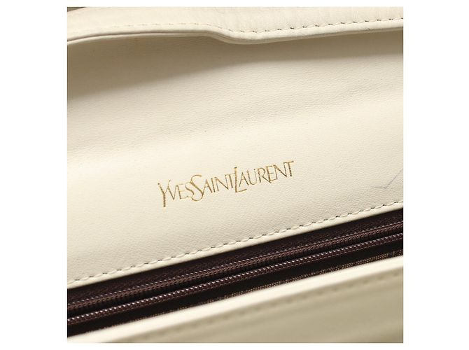 Borsa a tracolla in pelle Yves Saint Laurent Bianco - vista 4