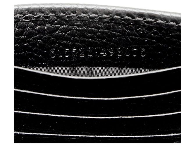 Cartera con cadena entrelazada G en piel de becerro granulada Gucci Negro - vista 6