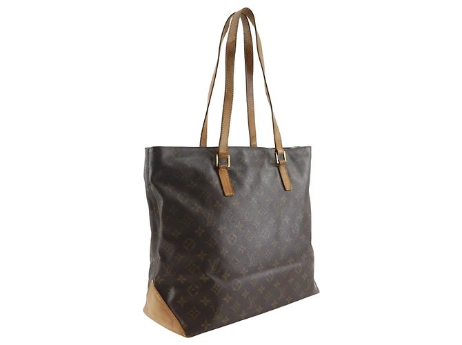 Borsa Cabas Louis Vuitton Cabas Mezzo Monogram Marrone - vista 3