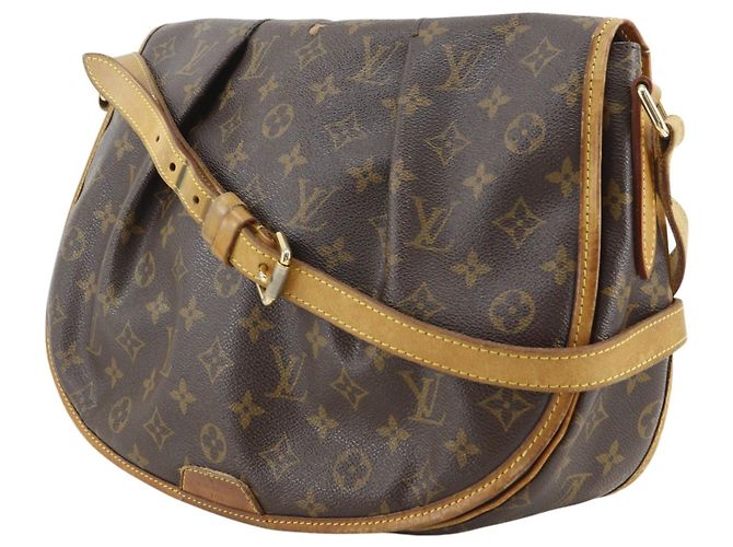 Borsa a tracolla Louis Vuitton Menilmontant Monogram Marrone - vista 2