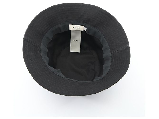 Céline Sombrero bucket de algodón CELINE Negro - vista 3