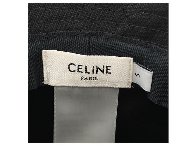 Céline Sombrero bucket de algodón CELINE Negro - vista 4