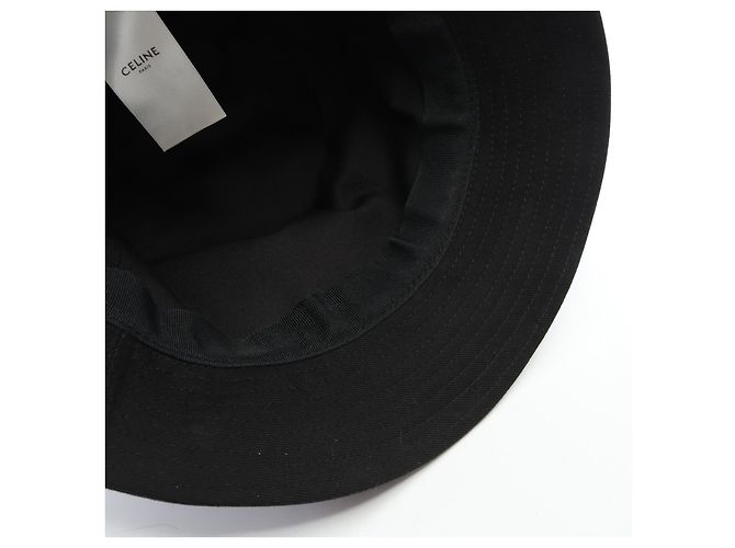 Céline Sombrero bucket de algodón CELINE Negro - vista 6
