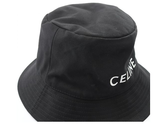 Céline Sombrero bucket de algodón CELINE Negro - vista 7