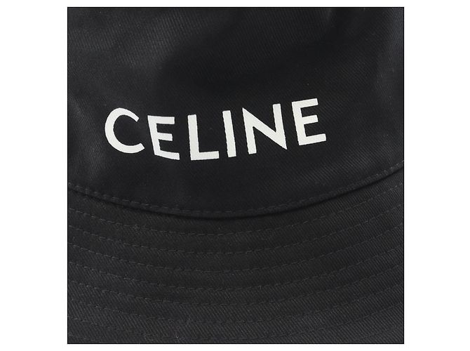 Céline Sombrero bucket de algodón CELINE Negro - vista 8