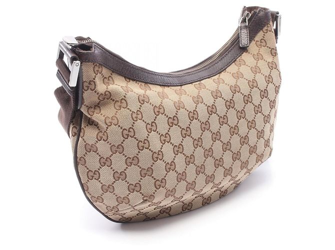 Borsa a tracolla Gucci GG Canvas e pelle Marrone Beige - vista 2