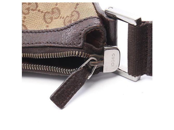 Borsa a tracolla Gucci GG Canvas e pelle Marrone Beige - vista 6