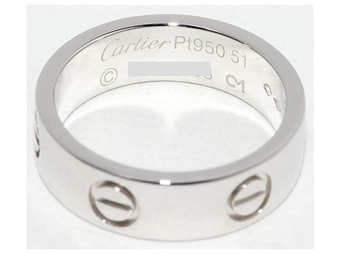 Cartier LOVE Ring Pt950 Größe 51 Silber Metallisch - Ansicht 4