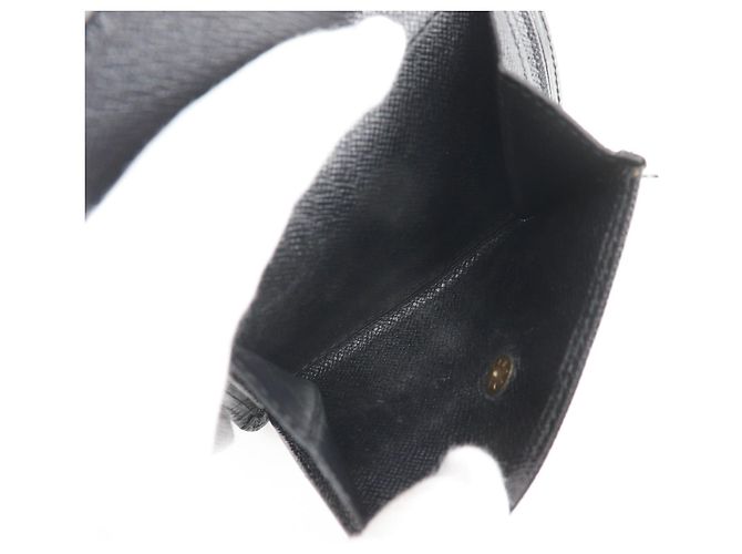 Portafoglio bi-fold Louis Vuitton in pelle Epi Nero - vista 8