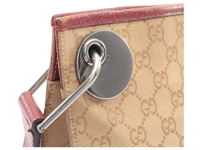 Borsa a Spalla Gucci GG Canvas Marrone Beige - vista 6