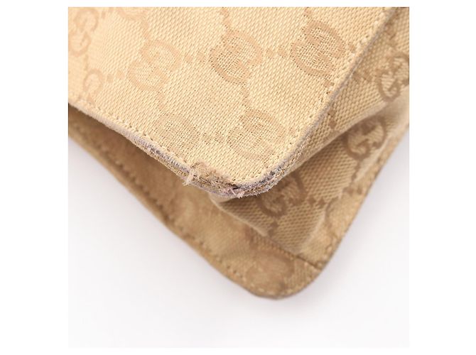 Borsa a Spalla Gucci GG Canvas Marrone Beige - vista 7