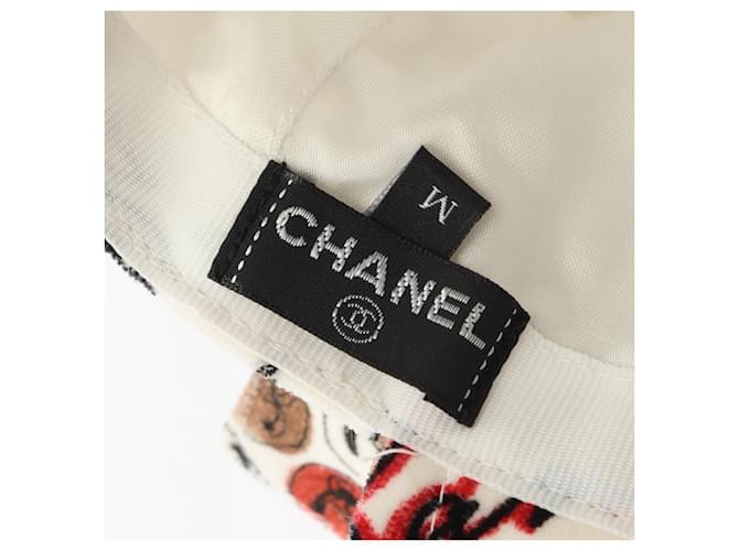 Chanel Coco Mark Baumwollhut Weiß - Ansicht 4