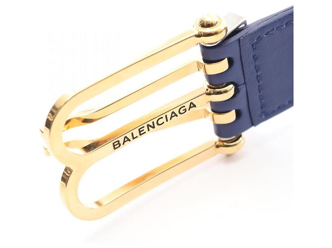 Balenciaga Ledergürtel Blau - Ansicht 10
