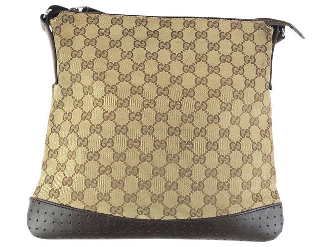 Borsa a Spalla Gucci GG Canvas Marrone - vista 2