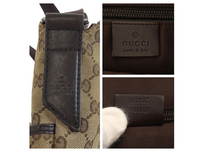 Borsa a Spalla Gucci GG Canvas Marrone - vista 4