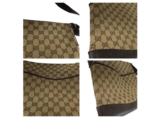 Borsa a Spalla Gucci GG Canvas Marrone - vista 5
