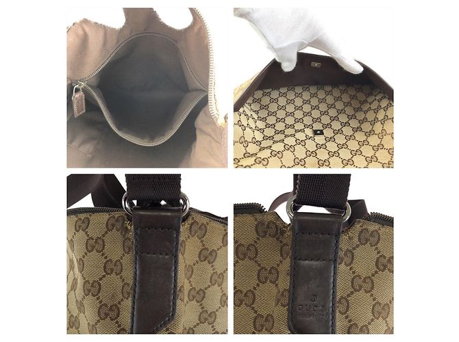 Borsa a Spalla Gucci GG Canvas Marrone - vista 6