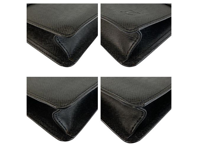 Clutch in pelle Taiga Louis Vuitton Nero - vista 4