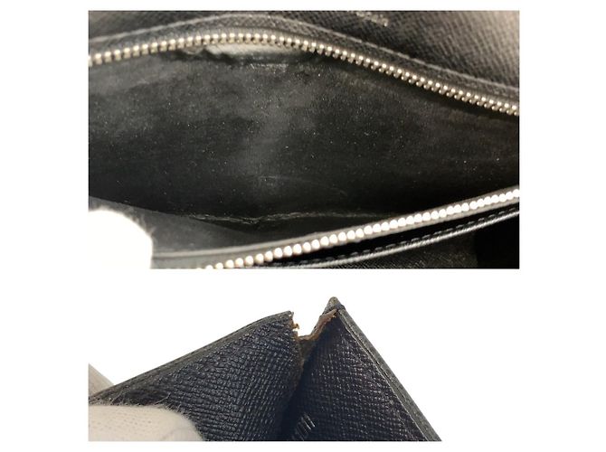 Clutch in pelle Taiga Louis Vuitton Nero - vista 5