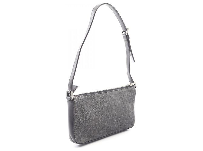 Bulgari Borsa a tracolla in pelle e tela Logo Mania BVLGARI Nero - vista 2