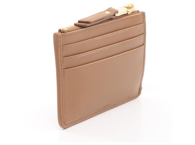 Tarjetero de piel MATELASSE MIU Miu Castaño - vista 2