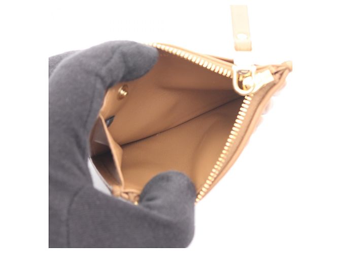 Tarjetero de piel MATELASSE MIU Miu Castaño - vista 3