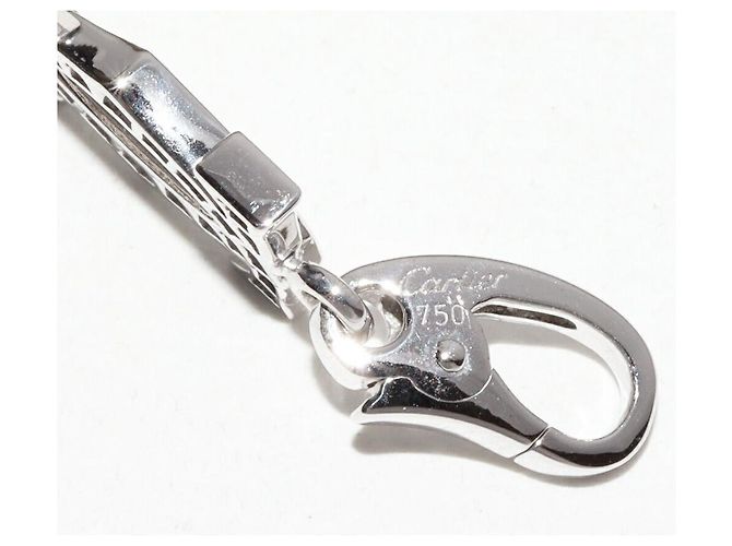 Pendente Cartier 2C in oro bianco 750 e diamante Argento Metallico - vista 5