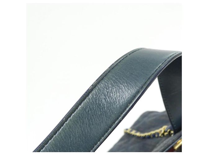 Borsa a tracolla Chanel in denim di vitello Blu - vista 6