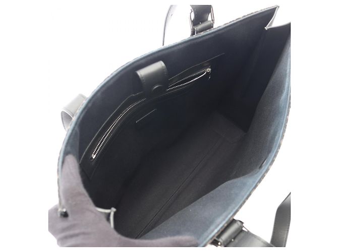 Borsa Tote Loewe Buckle Horizontal Anagram Canvas Leather Nero - vista 3