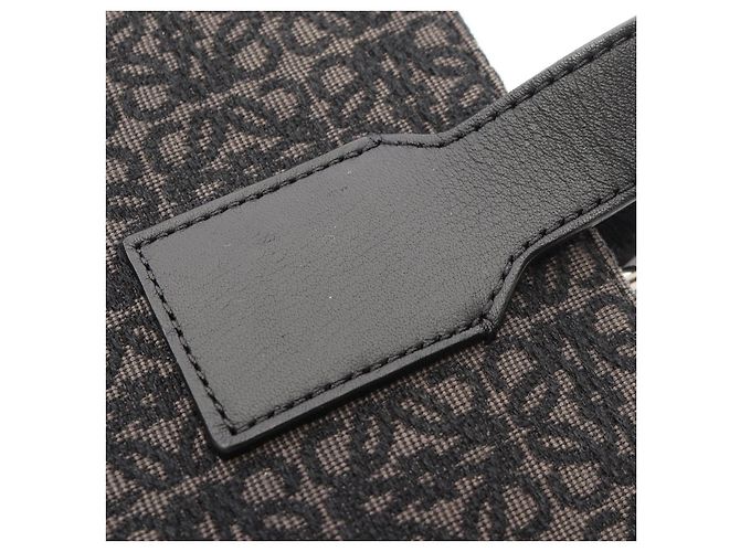 Borsa Tote Loewe Buckle Horizontal Anagram Canvas Leather Nero - vista 9