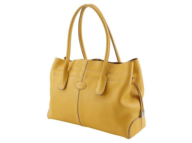 Tod's Tod’s D Bag Leder Tragetasche Gelb - Ansicht 2