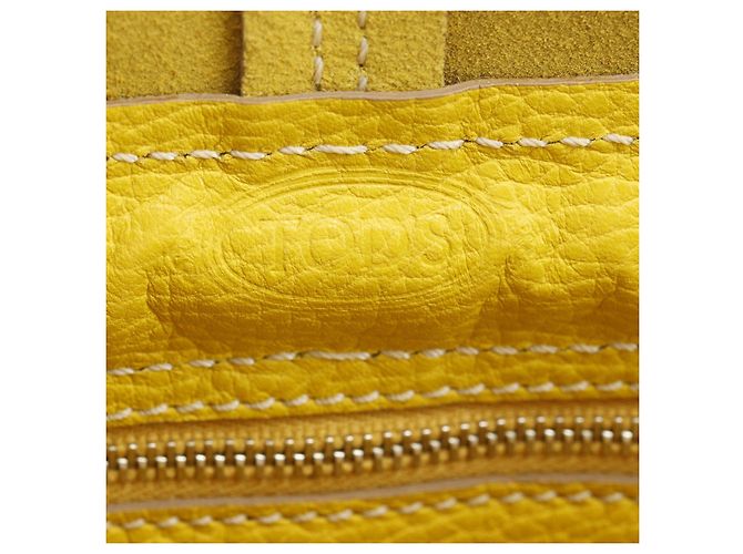 Tod's Tod’s D Bag Leder Tragetasche Gelb - Ansicht 7