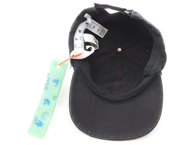 Off White Casquette de baseball OFF-WHITE BOOKISH OW en coton Noir - vue 3